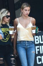 HAILEY BALDWIN Out for Iced Coffee in West Hollywood 07/29/2016