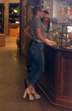 HEIDI KLUM in Ripped Jeans Out for Coffee in New York 06/30/2016
