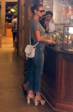 HEIDI KLUM in Ripped Jeans Out for Coffee in New York 06/30/2016