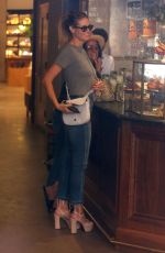 HEIDI KLUM in Ripped Jeans Out for Coffee in New York 06/30/2016