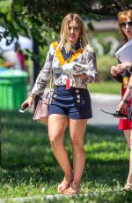 HILARY DUFF at a Park in New York 07/12/2016