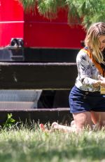 HILARY DUFF at a Park in New York 07/12/2016