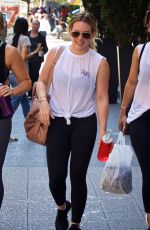 HILARY DUFF Heading to a Gym in New York 07/19/2016