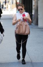 HILARY DUFF Heading to a Gym in New York 07/19/2016