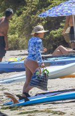 HILARY DUFF in Bikini Bottoms at a Beach in Malibu 07/09/2016