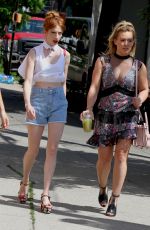 HILARY DUFF on the Set of 