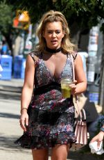 HILARY DUFF on the Set of 