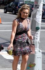 HILARY DUFF on the Set of 