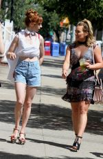 HILARY DUFF on the Set of 