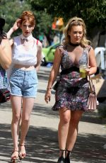 HILARY DUFF on the Set of 