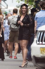 HILARY DUFF on the Set of 