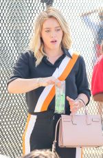 HILARY DUFF on the Set of 