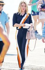 HILARY DUFF on the Set of 