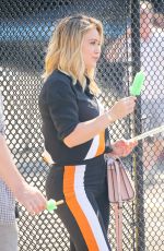 HILARY DUFF on the Set of 