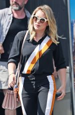 HILARY DUFF on the Set of 