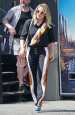 HILARY DUFF on the Set of 