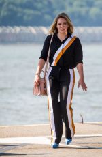 HILARY DUFF on the Set of 