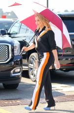 HILARY DUFF on the Set of 