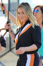 HILARY DUFF on the Set of 