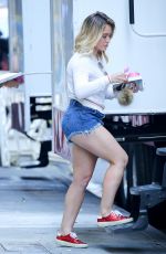 HILARY DUFF on the Set of 