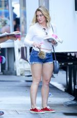 HILARY DUFF on the Set of 