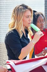 HILARY DUFF on the Set of 