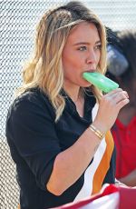 HILARY DUFF on the Set of 