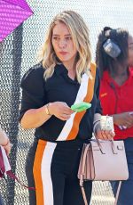 HILARY DUFF on the Set of 