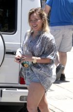 HILARY DUFF Out and About in Studio City 07/04/2016