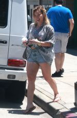 HILARY DUFF Out and About in Studio City 07/04/2016