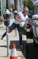 HILARY DUFF Shopping at Le Pain Quotidien in Los Angeles 07/26/2016