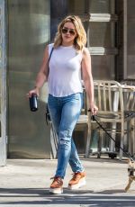 HILARY DUFF with Her Dog Out in New York 07/11/2016