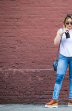 HILARY DUFF with Her Dog Out in New York 07/11/2016