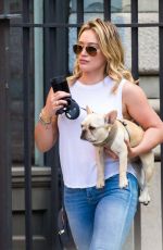 HILARY DUFF with Her Dog Out in New York 07/11/2016