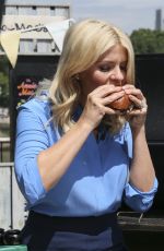 HOLLY WILLOUGHBY on the Set of 