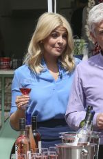 HOLLY WILLOUGHBY on the Set of 