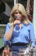 HOLLY WILLOUGHBY on the Set of 