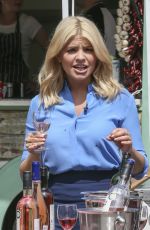 HOLLY WILLOUGHBY on the Set of 