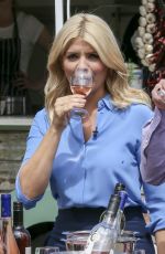 HOLLY WILLOUGHBY on the Set of 