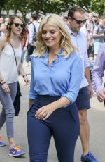 HOLLY WILLOUGHBY on the Set of 