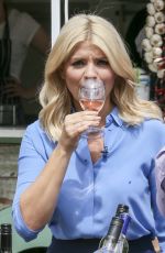 HOLLY WILLOUGHBY on the Set of 