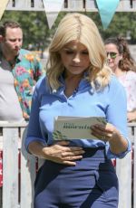 HOLLY WILLOUGHBY on the Set of 