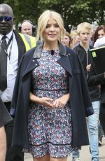 HOLLY WILLOUGHBY on the Set of 