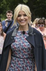 HOLLY WILLOUGHBY on the Set of 