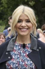 HOLLY WILLOUGHBY on the Set of 