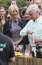 HOLLY WILLOUGHBY on the Set of 