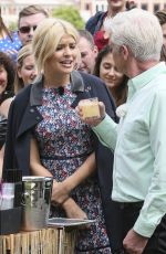 HOLLY WILLOUGHBY on the Set of 