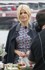 HOLLY WILLOUGHBY on the Set of 