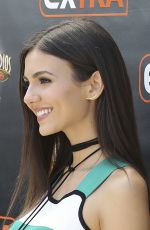 VICTORIA JUSTICE on the Set of Extra in Universal City 07/28/2016