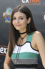 VICTORIA JUSTICE on the Set of Extra in Universal City 07/28/2016